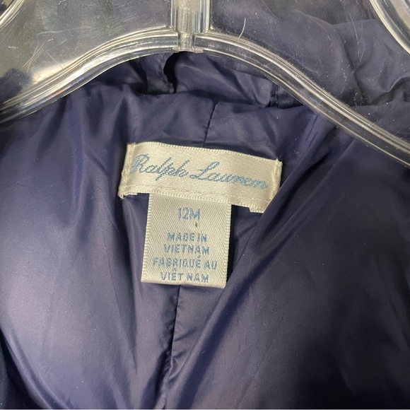 Ralph Lauren Toddler 12M Navy Blue Puffer Snow Suit W/ Gloves And Booties - Picture 8 of 12